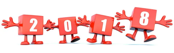 2018 yeni yıl takvim arka plan — Stok fotoğraf