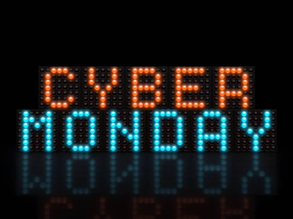 Pantalla led Cyber Monday — Foto de Stock