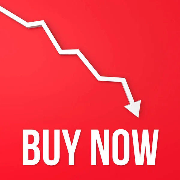 Buy Now Buy Opportunity Wenn Der Markt Boden Ist Finanzstrategische — Stockfoto