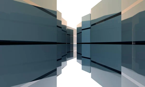 Abstrakta Glansigt Korridoren Form Perspektiv — Stockfoto