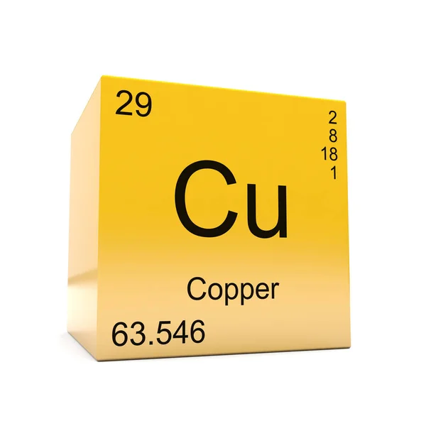 Kupfer Chemisches Element Symbol Aus Dem Periodensystem Auf Einem Glänzend — Stockfoto