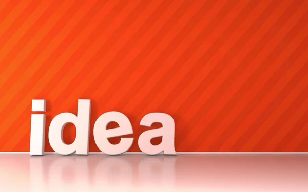 Idea Text Striped Orange Background — Stock Photo, Image