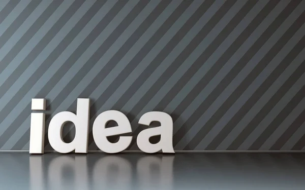 Idea Text Striped Background — Stock Photo, Image