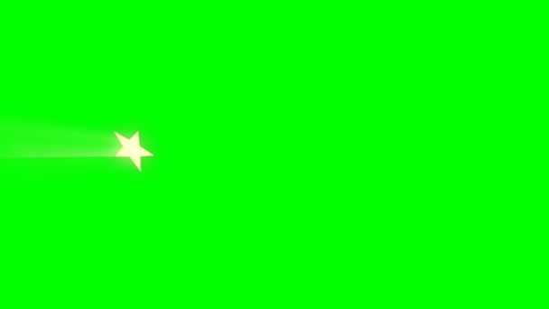 Star wipe green — Stock Video