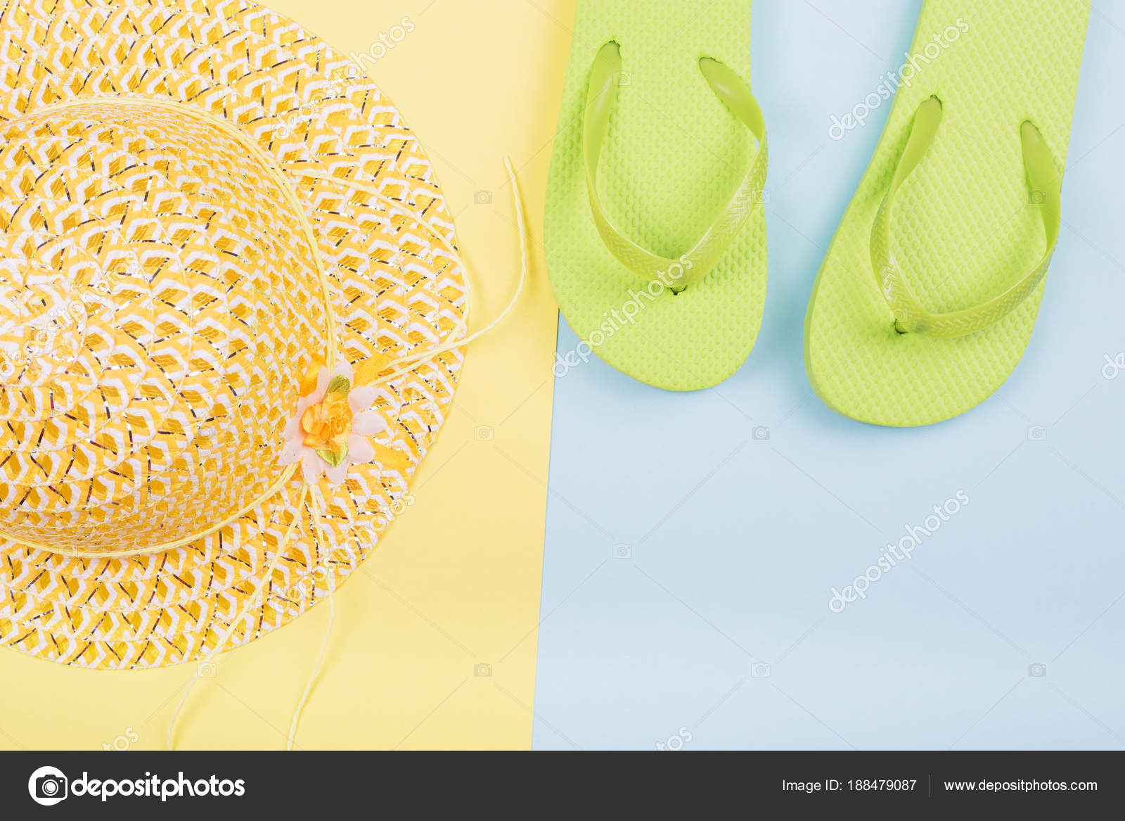 yellow flip flops