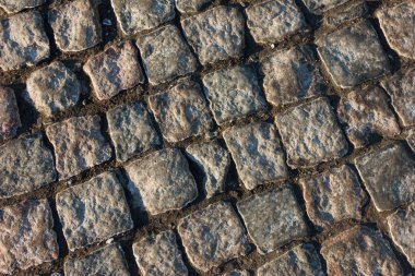 Gündoğumu ışınlarıeski kaldırım yakın çekim soyut arka plan