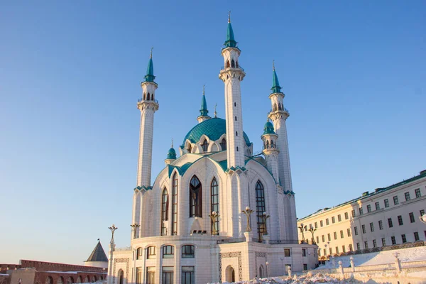 Мечеть кул шариф в лучах заката, Казань Татарстан — стоковое фото
