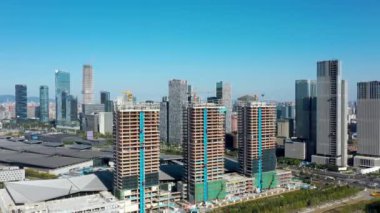 Yoğun Endüstriyel İnşaat Alanının Hava Görünümü