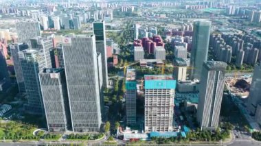 Yoğun Endüstriyel İnşaat Alanının Hava Görünümü