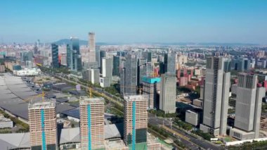 Yoğun Endüstriyel İnşaat Alanının Hava Görünümü