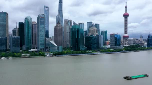 Shanghai Skyline Met Moderne Stedelijke Wolkenkrabbers China — Stockvideo