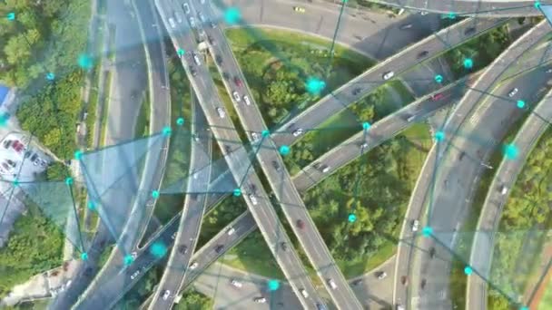 Système Surveillance Circulation Sur Autoroute Réseau Connecté Système Contrôle Vitesse — Video