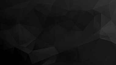 Poligonal arka plan, üçgen doku, poligonal duvar kağıdı, düşük Poli bg, Poly doku Web zemin illüstrasyon koyu siyah