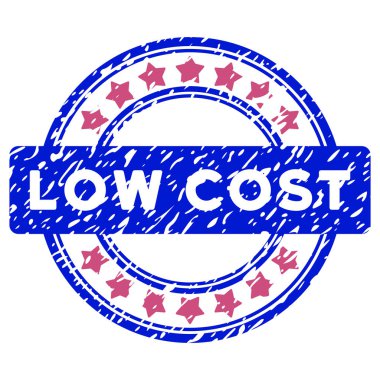 Düşük maliyetli Grunge pul vektör