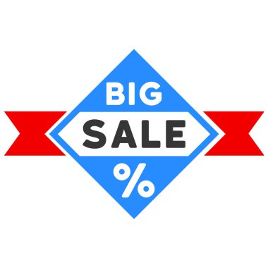 Büyük bir satış düz simgesi