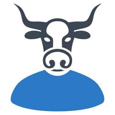 Boğa patron düz simgesi