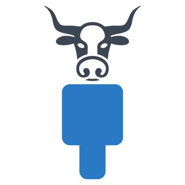 Boğa adam düz simgesi