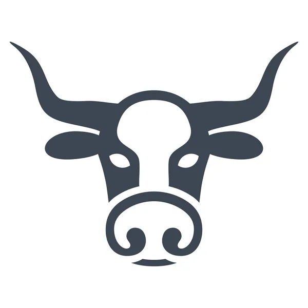 Płaska ikona byka — Zdjęcie stockowe