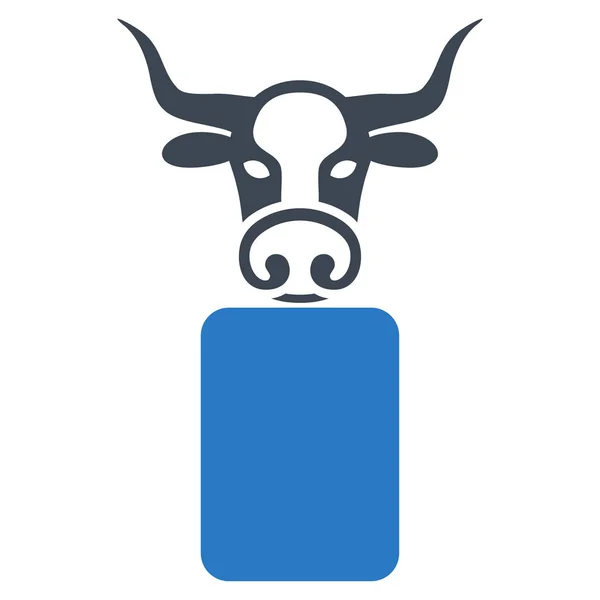 Bull płaskie ikonę — Zdjęcie stockowe