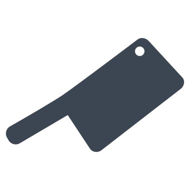 Kasaplık bıçak düz simgesi