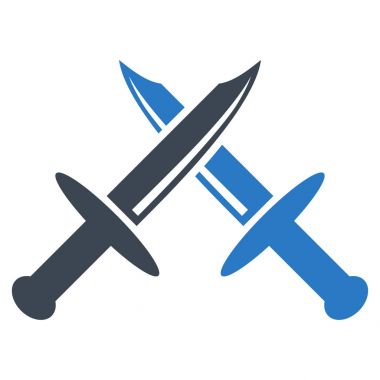 Soğuk silah düz simgesi