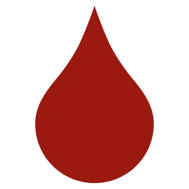 Kırmızı kan damla düz simgesi