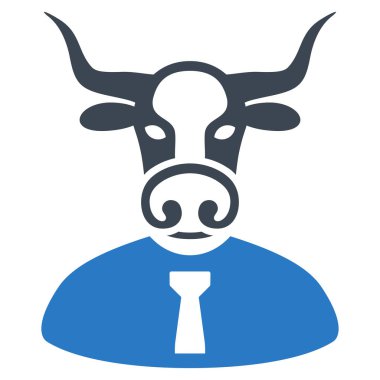 Boğa patron düz simgesi