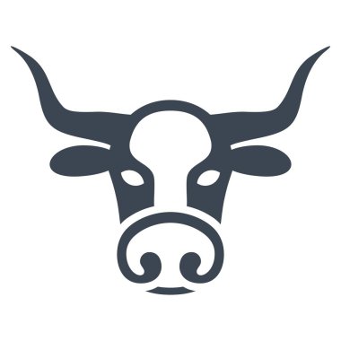 Boğa başlı düz simge