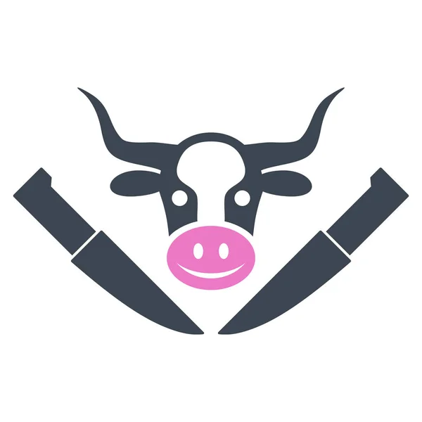 Коров'яче м'ясо Плоска ікона — стоковий вектор