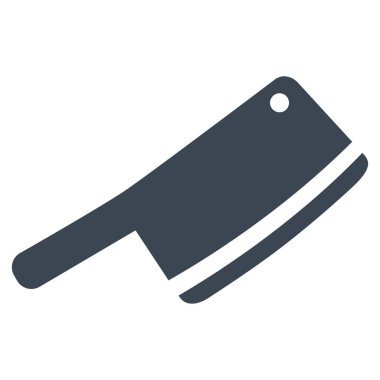 Kasaplık bıçak düz simgesi