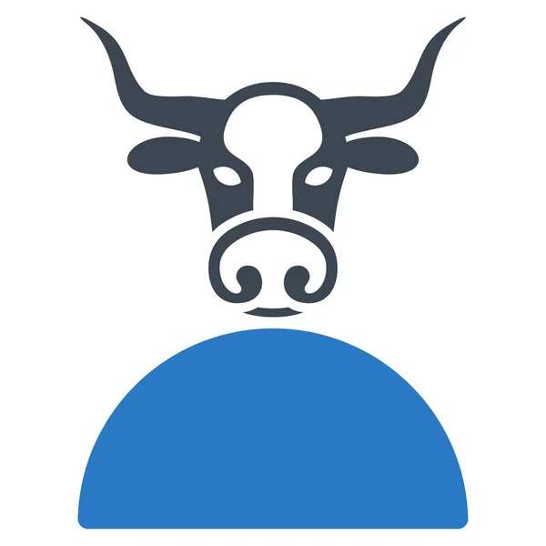 Ícone plano de vaca —  Vetores de Stock
