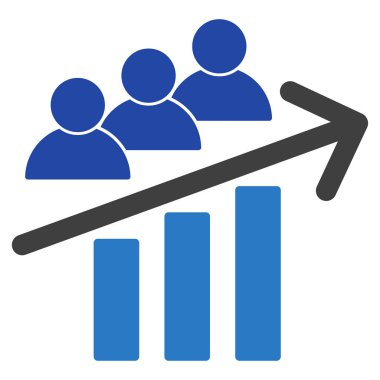 Kullanıcılar eğilim ok düz simgesi