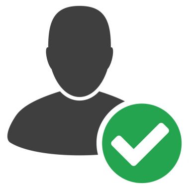 Geçerli kullanıcı düz simgesi