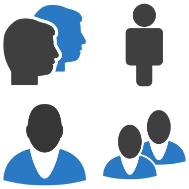 İstemciler düz simgeler