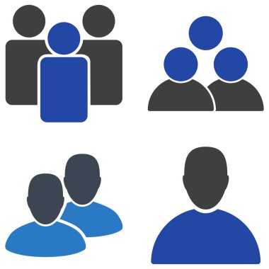 Personel düz simgeler