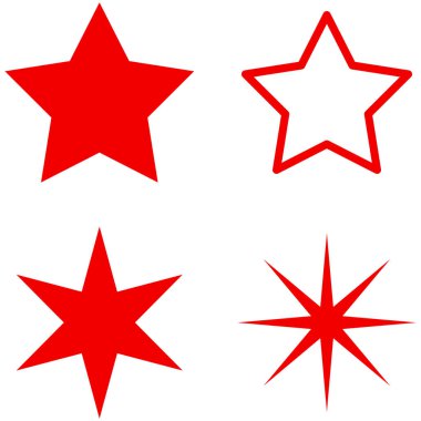 Yıldız düz simgeler