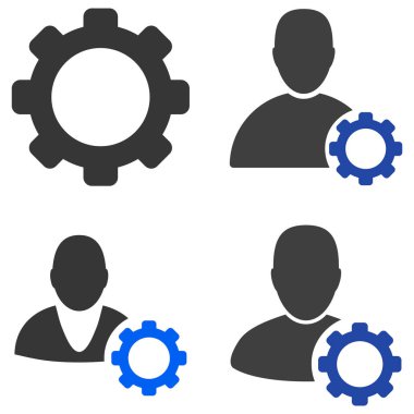 Kullanıcı seçenekleri vites düz simgeler