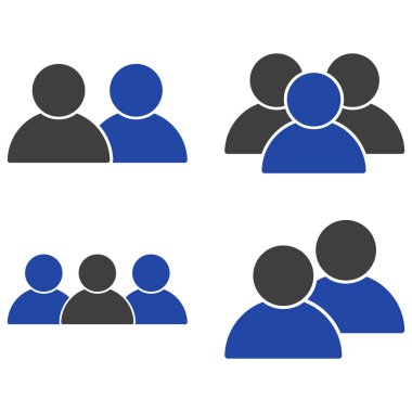 Kullanıcılar düz simgeler