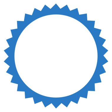 Mühür çerçevesi düz simgesi