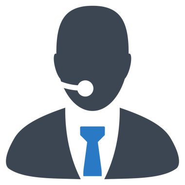 Çağrı merkezi Yöneticisi düz simgesi