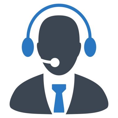 Çağrı Merkezi Direktörü düz simgesi