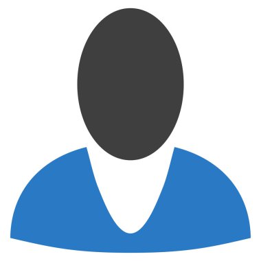 Adam profil düz simgesi