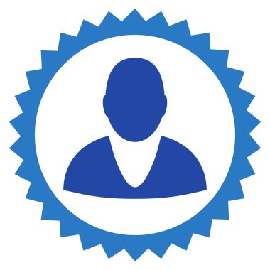 Adam damgası düz simgesi