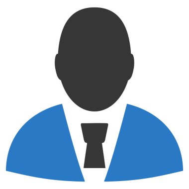 Ofis memuru düz simgesi