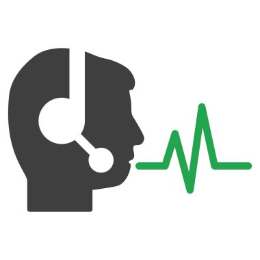 Operatör konuşma sinyali düz simgesini