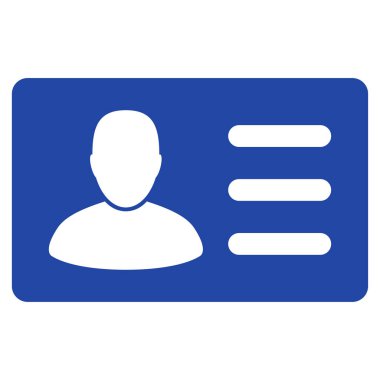 Kullanıcı hesap kartı düz simgesi