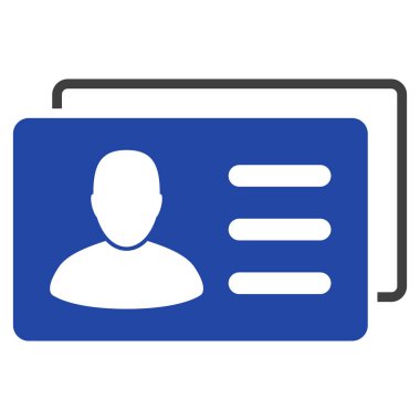 Kullanıcı hesap kartları düz simgesi