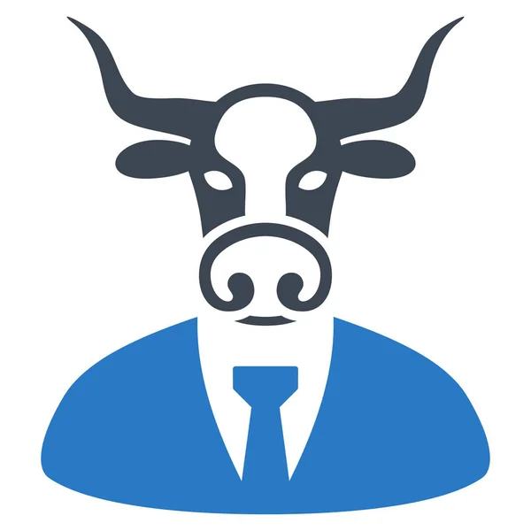 Корова Бос Плоска ікона — стоковий вектор