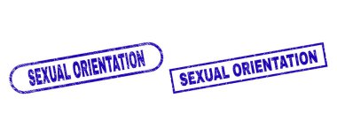 Cinsel yönelim Mavi Dikdörtgen Damgası Grunge desenli