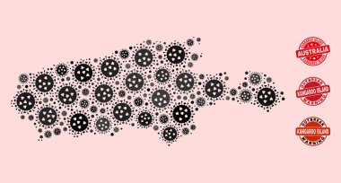 Mozaik Kanguru Adası Harita ve Tehlike Mührünün Grip Virüsü Bileşimi